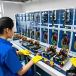 건축전기설비기사 실기 실습 장소 추천 - A modern electrical training facility with spacious, well-lit rooms featuring state-of-the-art elect...