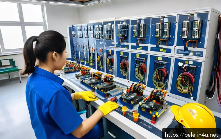 건축전기설비기사 실기 실습 장소 추천 - A modern electrical training facility with spacious, well-lit rooms featuring state-of-the-art elect...