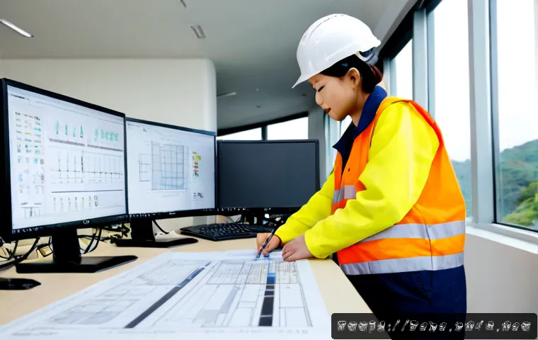건축전기설비기사 연봉 비교와 전망 - Photorealistic career comparison scene in a modern electrical engineering office, confident middle-a...
